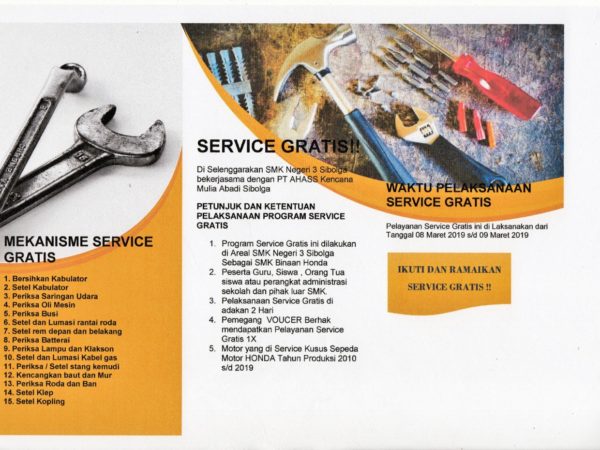 Service Gratis Sepeda Motor