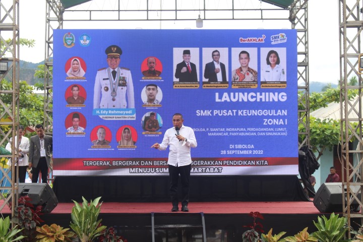 Launching SMKN 3 Sibolga sebagai SMK Pusat Keunggulan oleh Gubernur Bpk. Edi Rahmayadi