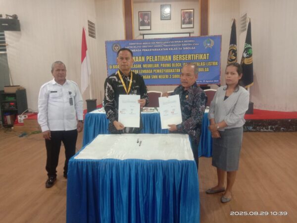Lembaga Pemasyarakatan (Lapas) Kelas IIA Sibolga menjalin kerja sama dengan SMK Negeri 3 Sibolga